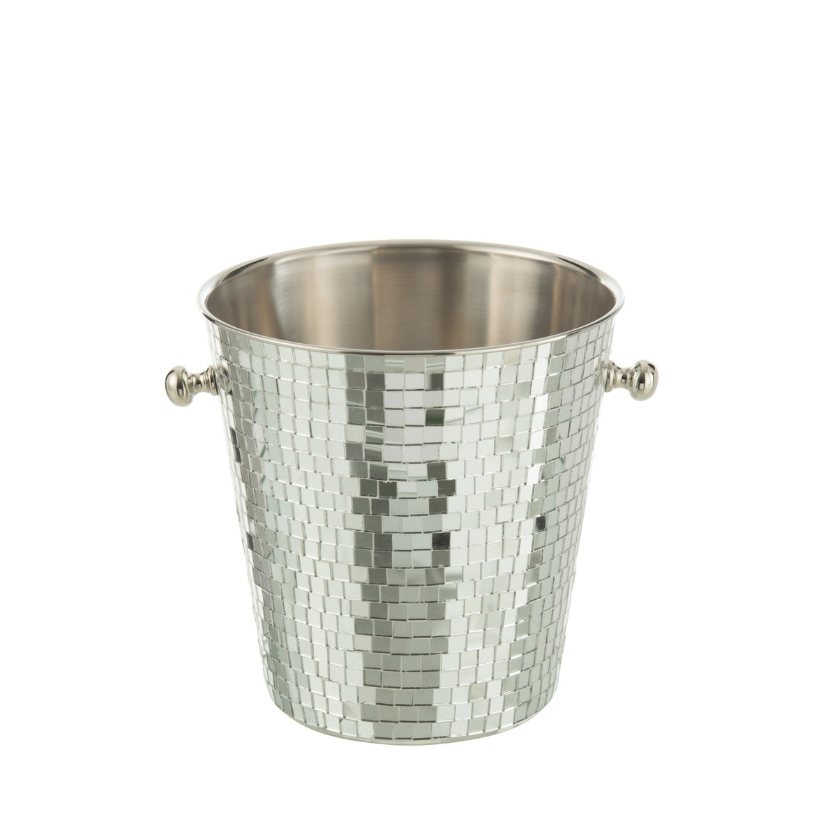 Secchio ghiaccio Mosaico Acciaio Inox Argento J-Line