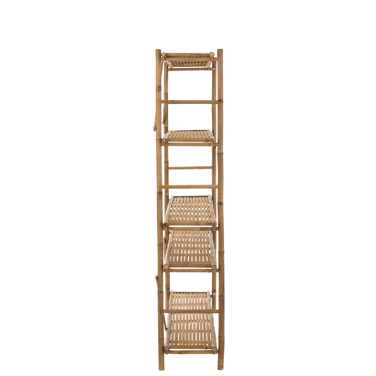 Scaffale a 5 ripiani in bambù naturale