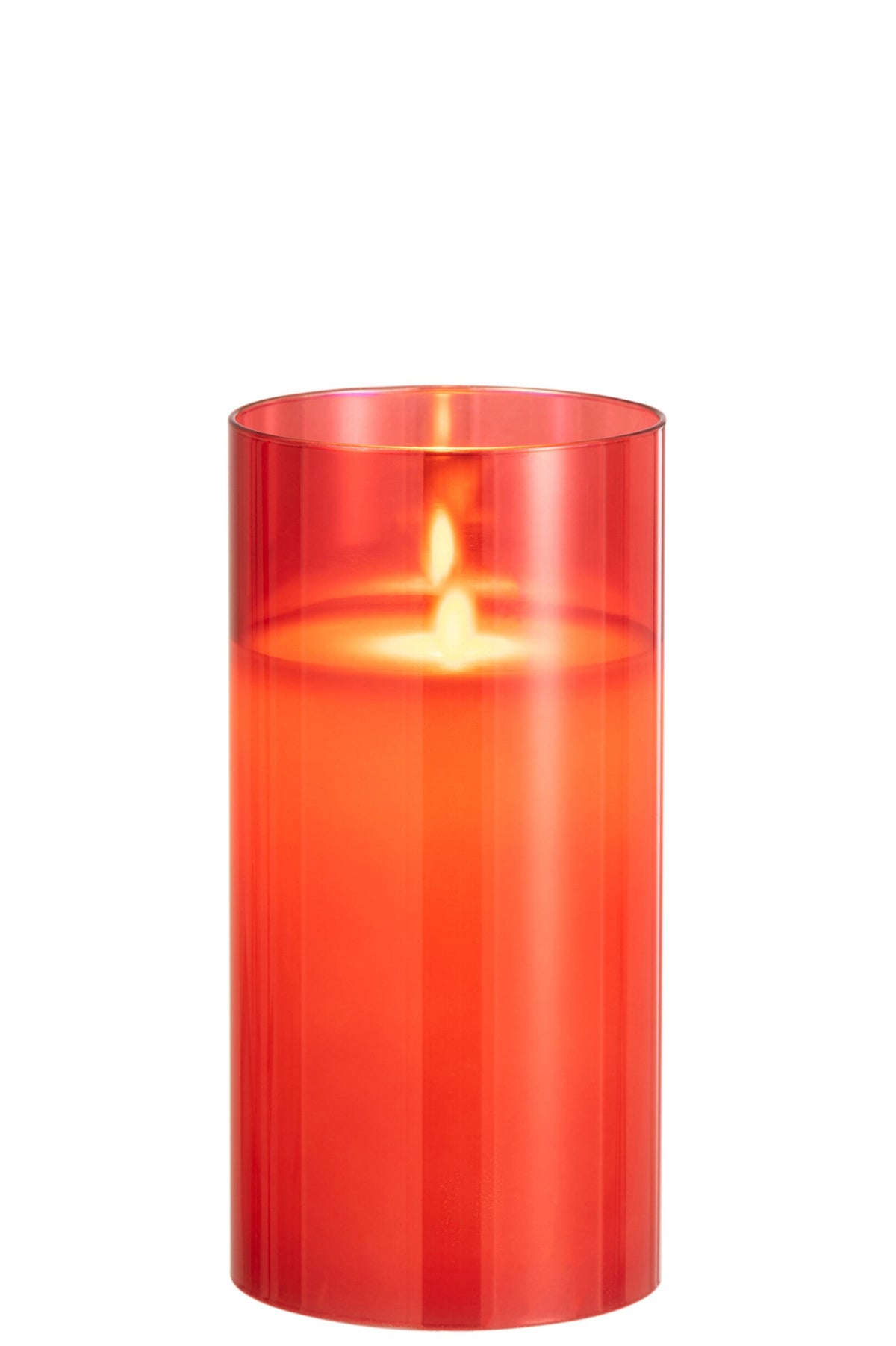 Lampada a LED Vetro Scintillante Rosso Medio