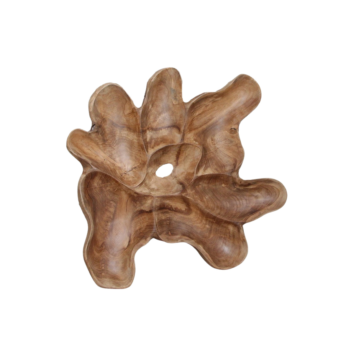 Decorazione da parete in teak Peony Large Raw Materials