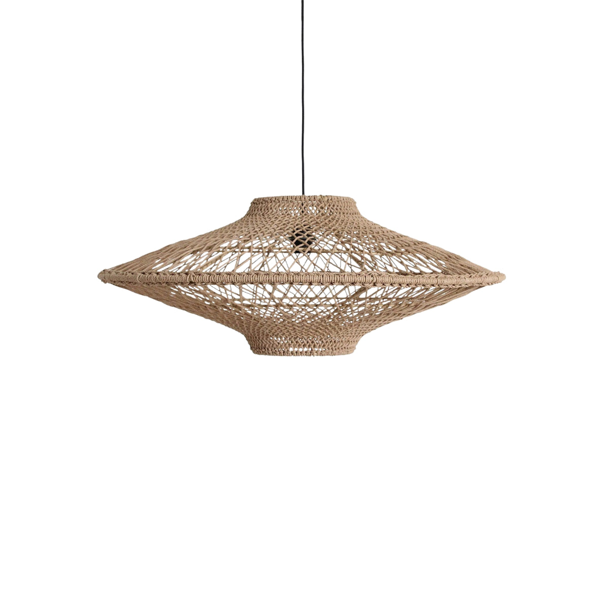 Raw Materials Lampada a Sospensione Corda in Cotone Naturale Set da 2