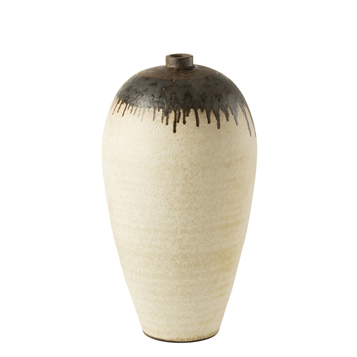 Vaso Lombok Ceramica Beige/Marrone Large Ø38xH72cm J-Line