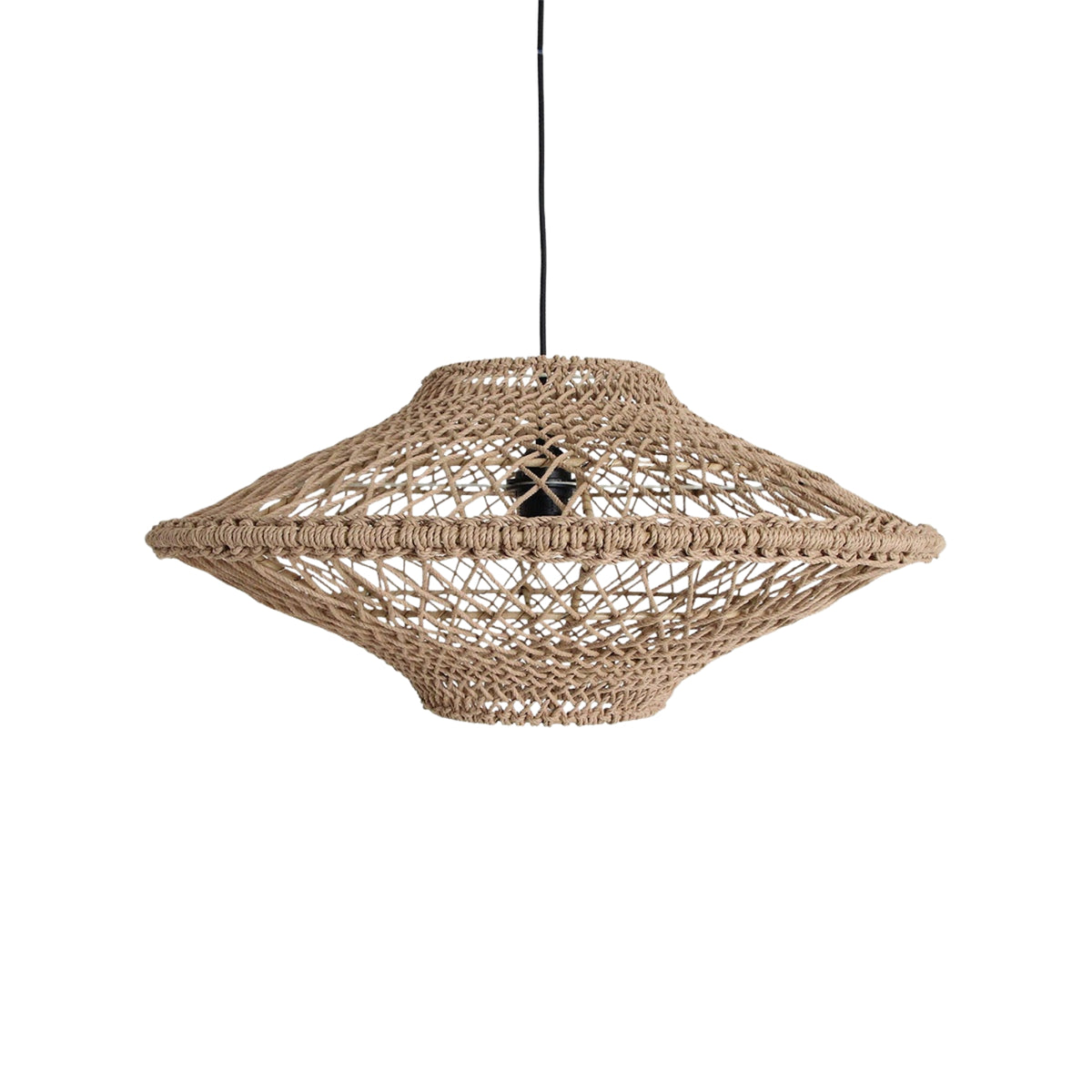 Raw Materials Lampada a Sospensione Corda in Cotone Naturale Set da 2
