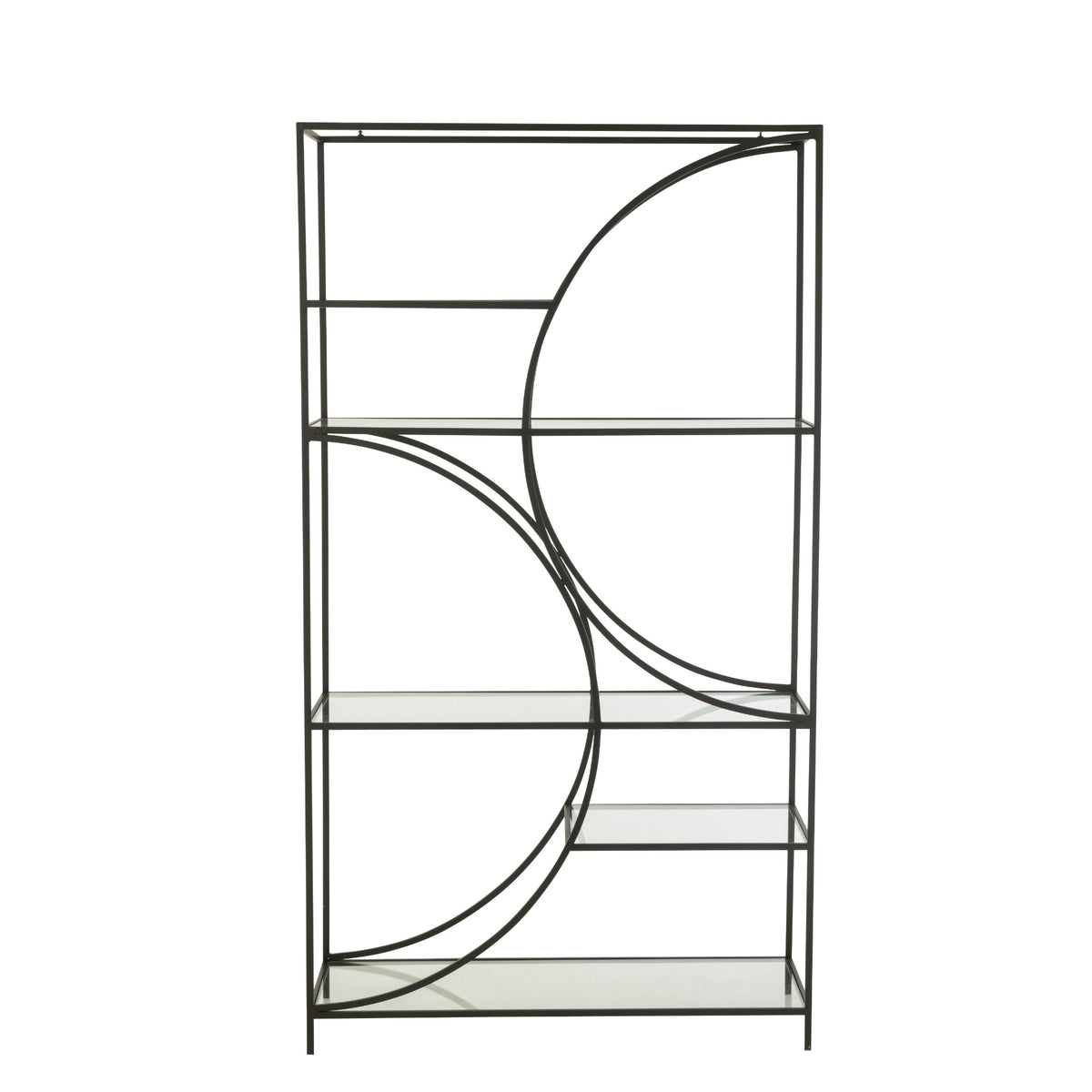 Scaffale Nyr in ferro nero a linea J