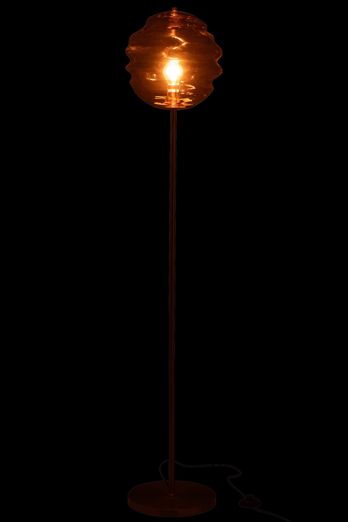 Lampada da terra in vetro marrone H156 cm J-Line