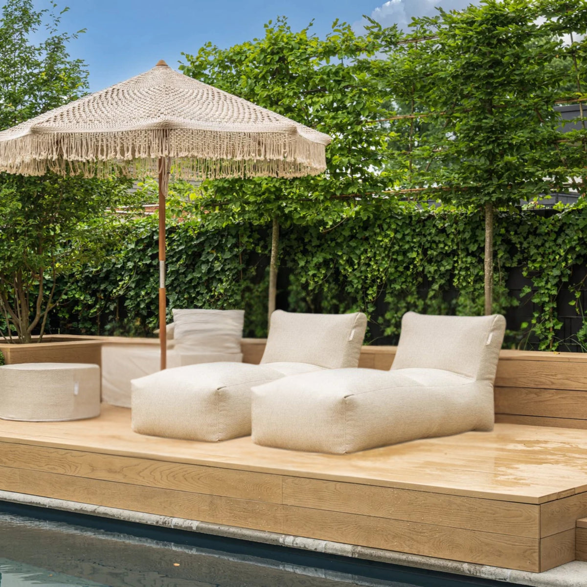 Sedia extra lunga Boho beige - Laui Lounge™