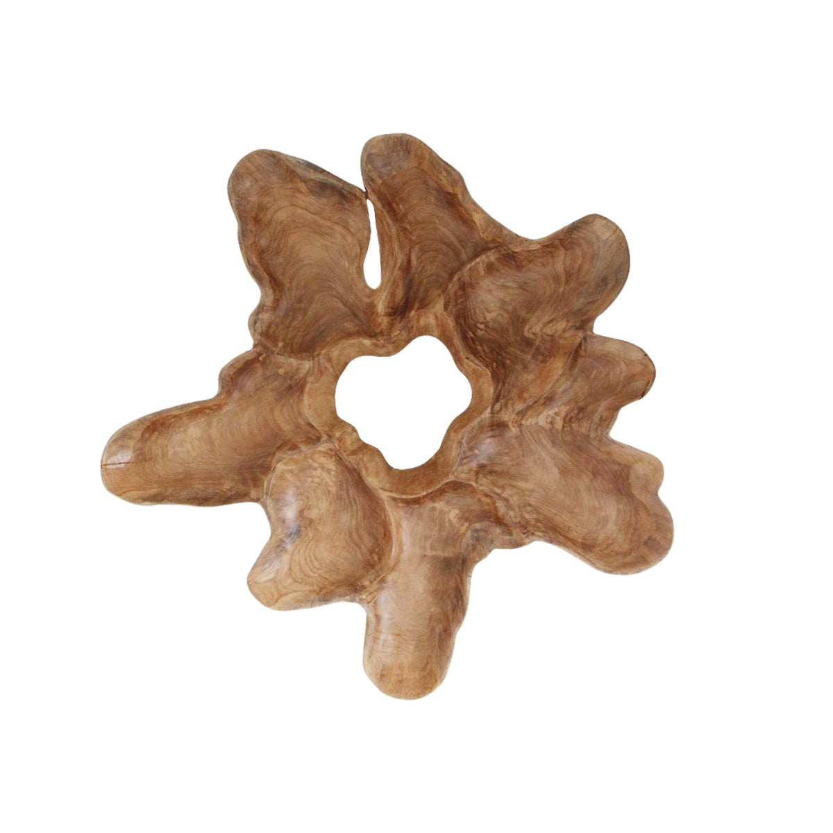 Decorazione da parete in teak Peony XL Raw Materials