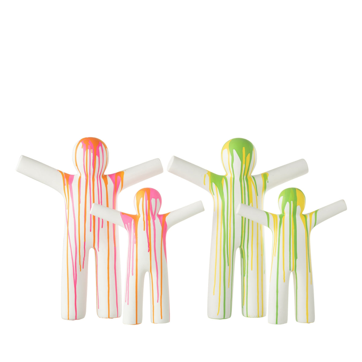 Set di 2 statuine dipinte P’tit Maurice Multicolor Small J-Line