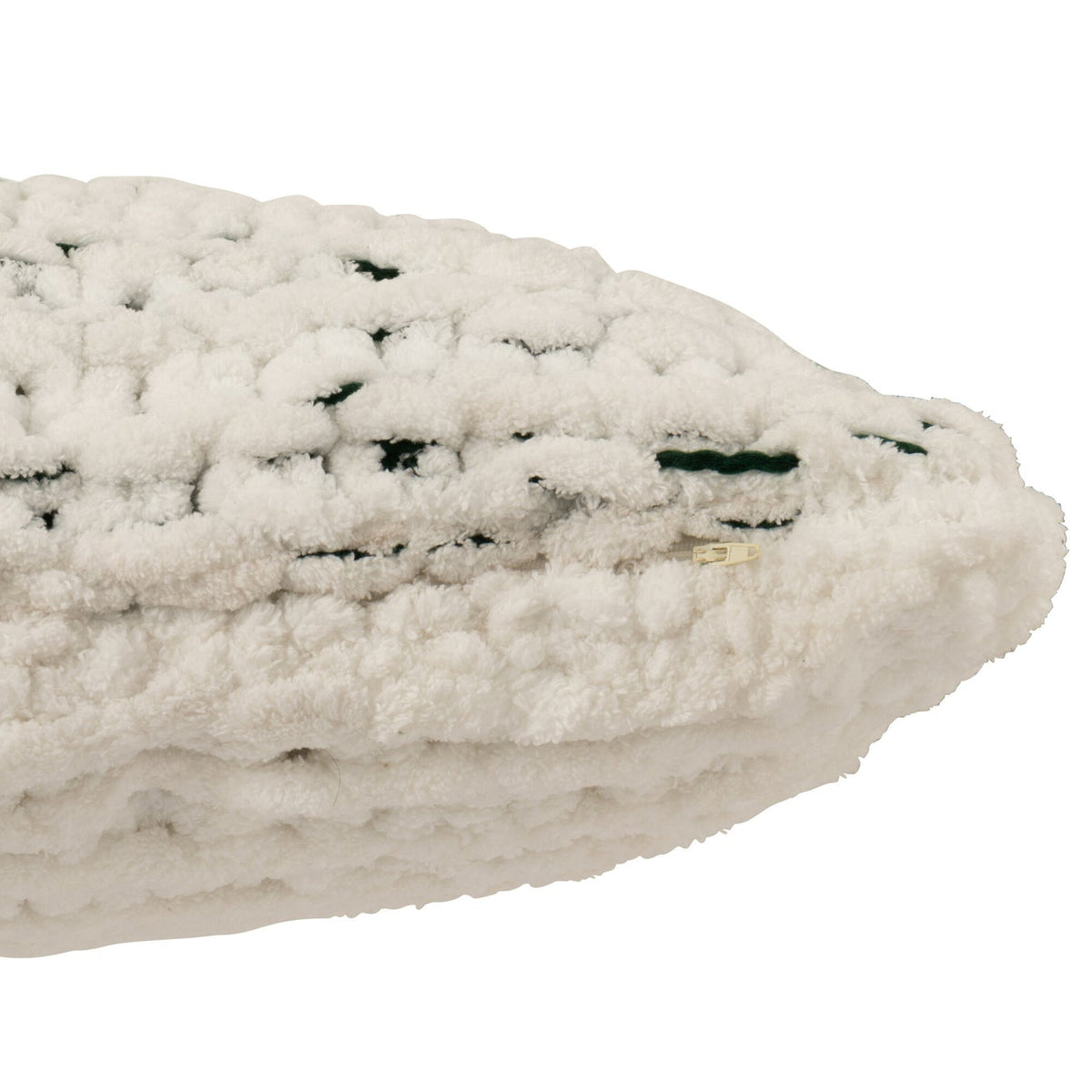 Cuscino in poliestere bianco/verde scuro J-Line