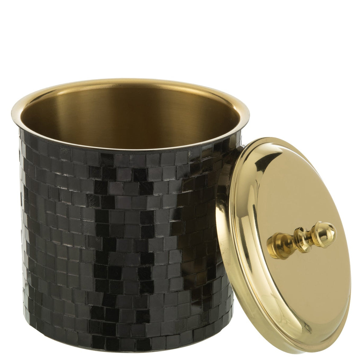 Secchio ghiaccio Mosaico Acciaio Inox Nero J-Line