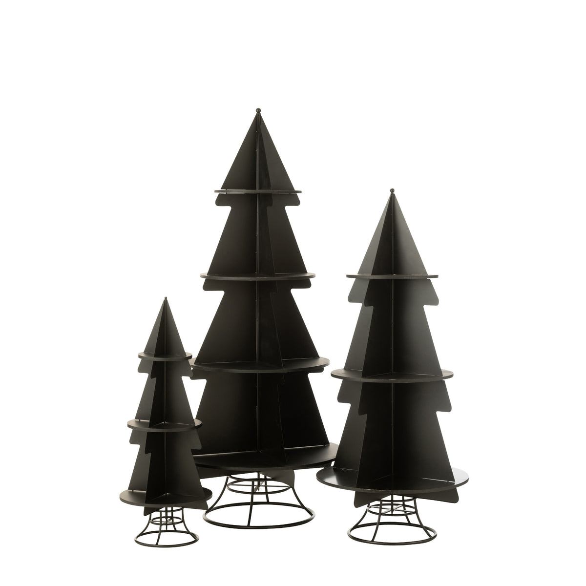 Espositore Albero di Natale Metallo Nero Piccolo J-Line