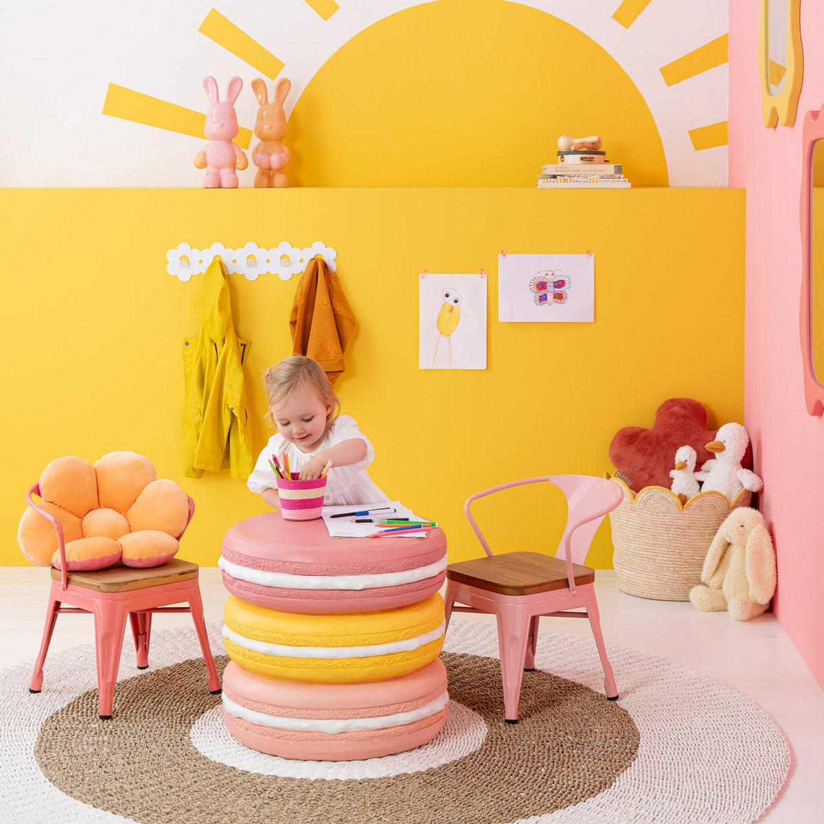 Sedia per bambini Evi Ferro/Multistrato Rosa chiaro J-Line