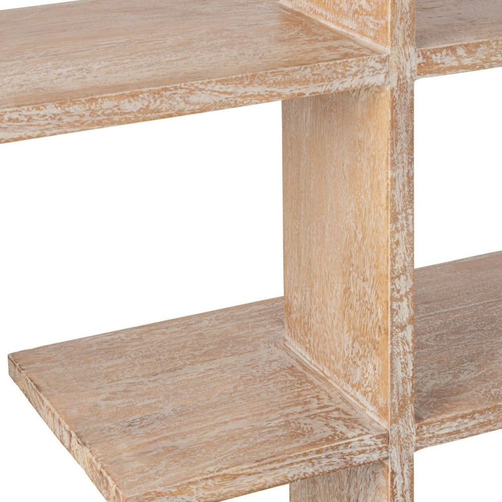 Libreria in legno di mango bianco sporco J-Line