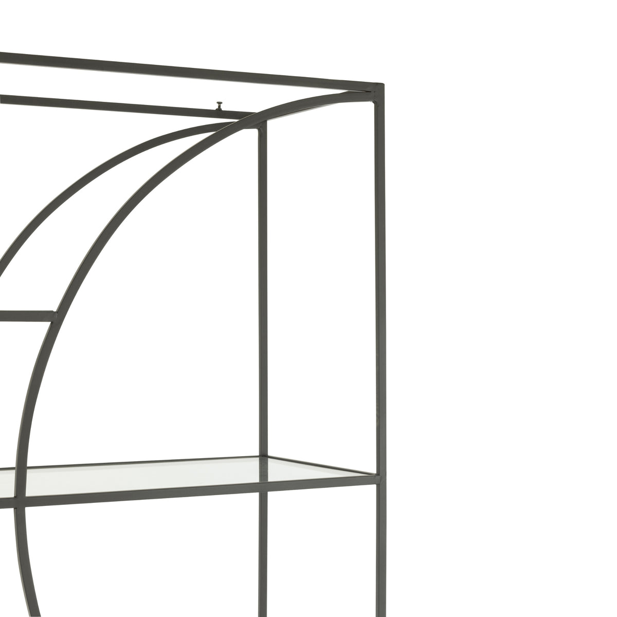 Scaffale Nyr in ferro nero a linea J