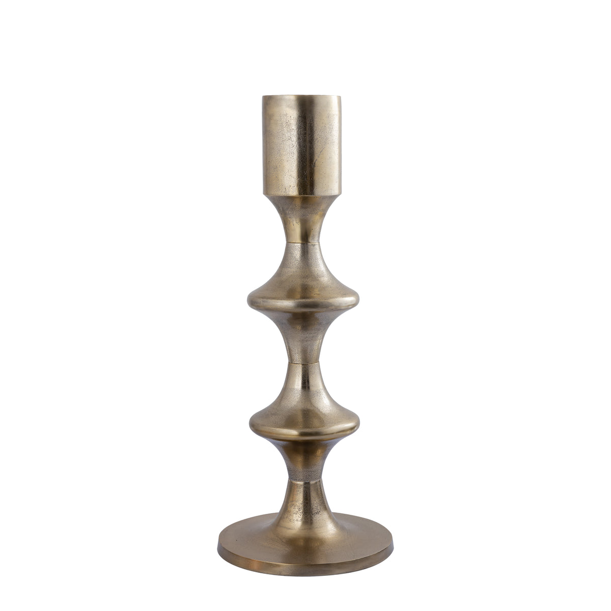 Taika Gold alluminio portacandele rotondo a staffa basso H73cm PTMD