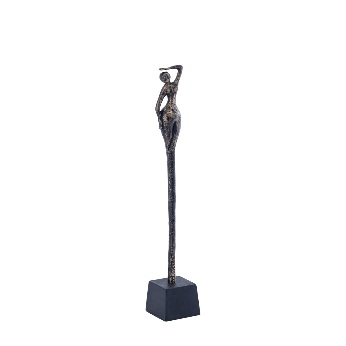 Ciwan statua da donna in ottone anticato pressofuso in alluminio B PTMD
