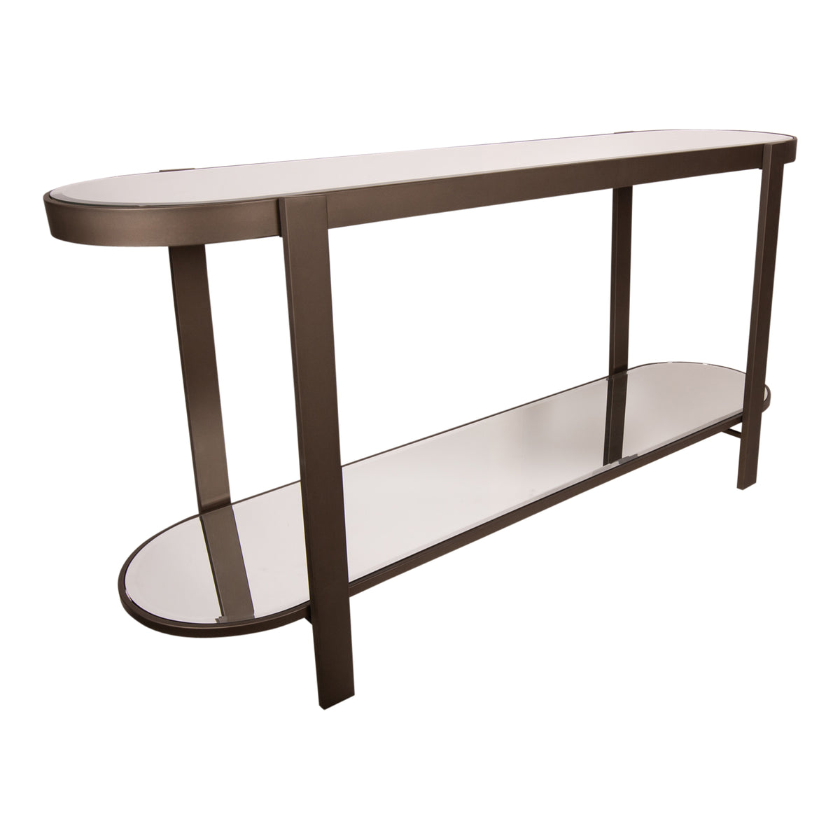 Tavolo consolle Yozan con specchio e gambe in metallo PTMD