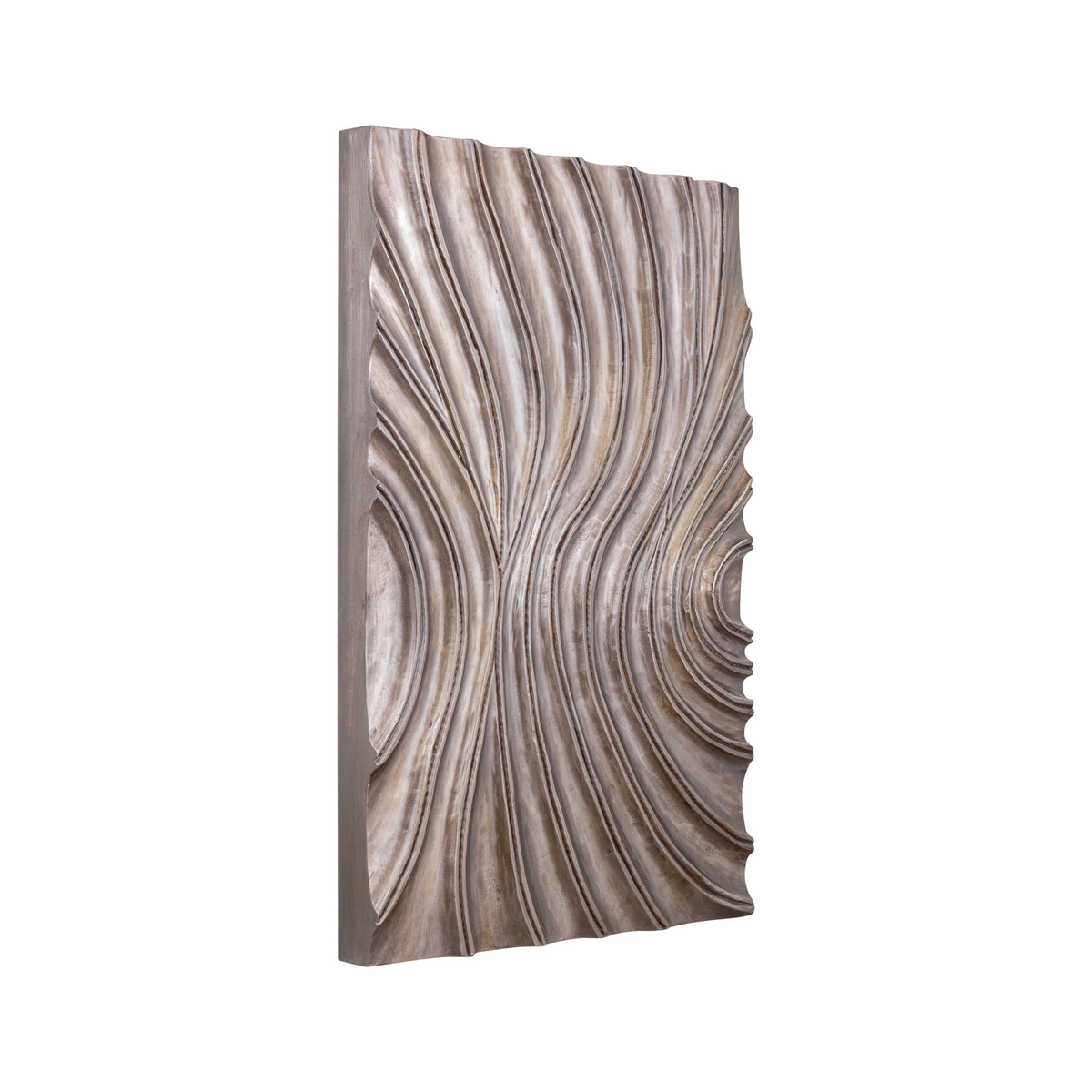 Pannello da parete Reddie Wavvy marrone lucido piccolo 60x90 cm PTMD