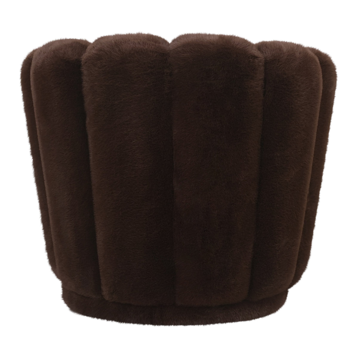 Poltrona Furia marrone scuro in pelliccia PTMD