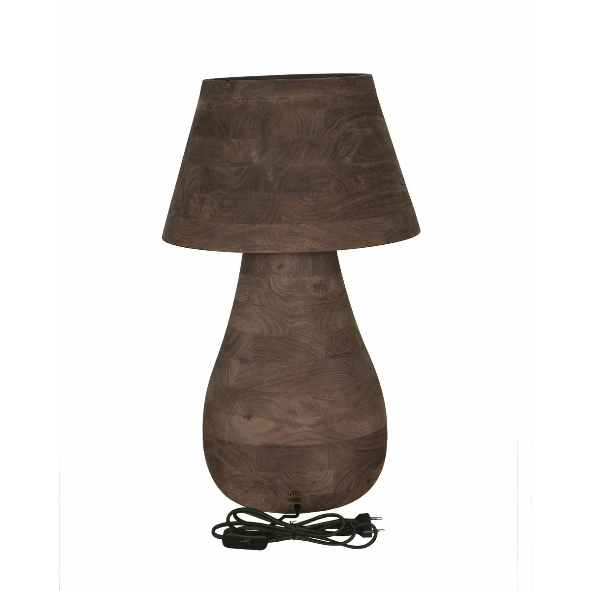 Lampada da tavolo Peake Marrone Legno di Mango Large PTMD