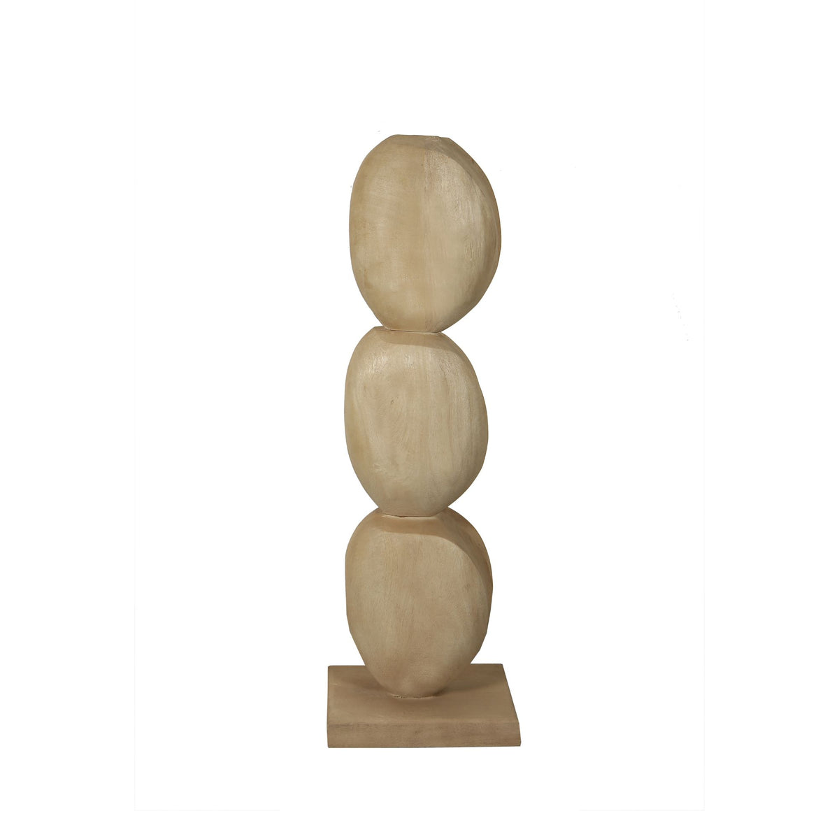 Statua circolare Kodey in legno naturale di mango PTMD