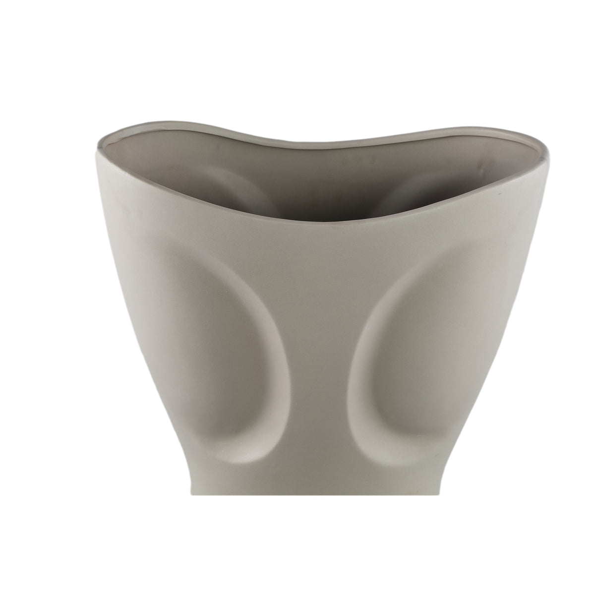 Vaso in ceramica ovale grigio Dayna Large PTMD