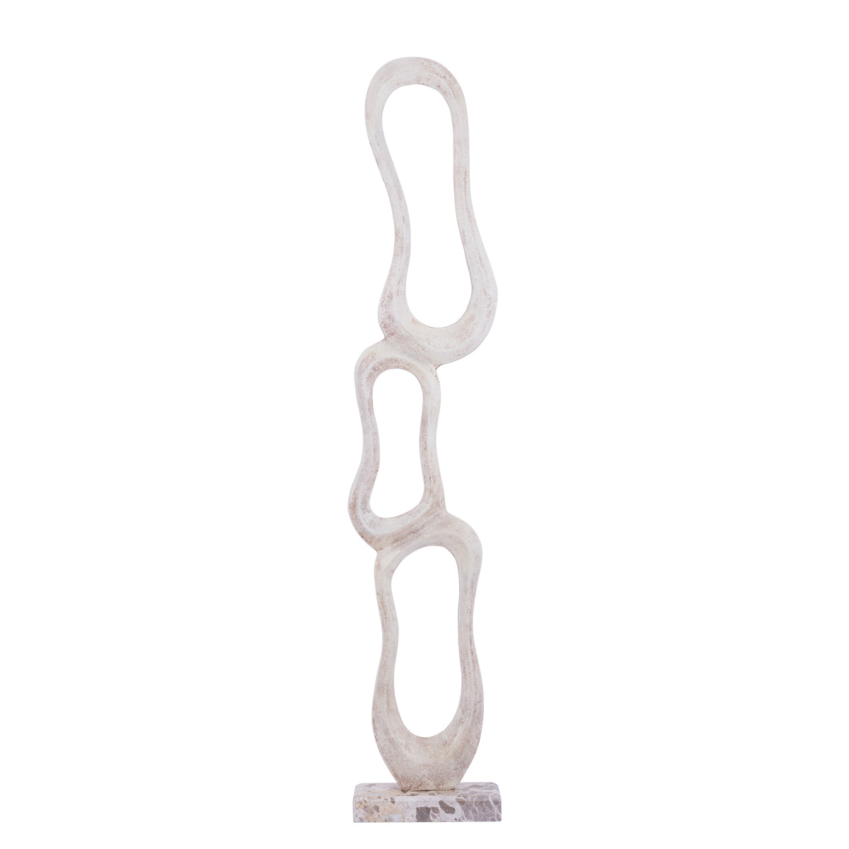 Scultura Camare Design Astratto Alluminio Fuso Beige Large PTMD