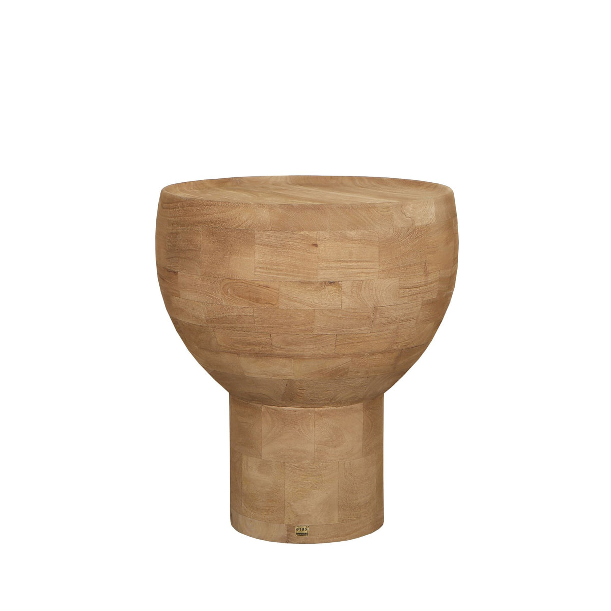 Tavolino rotondo Erno in legno di mango naturale PTMD