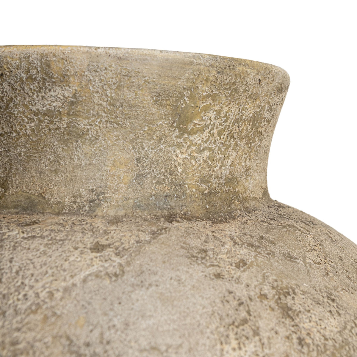 Vaso Gisel Beige in fibra di cemento, alto e grande, PTMD