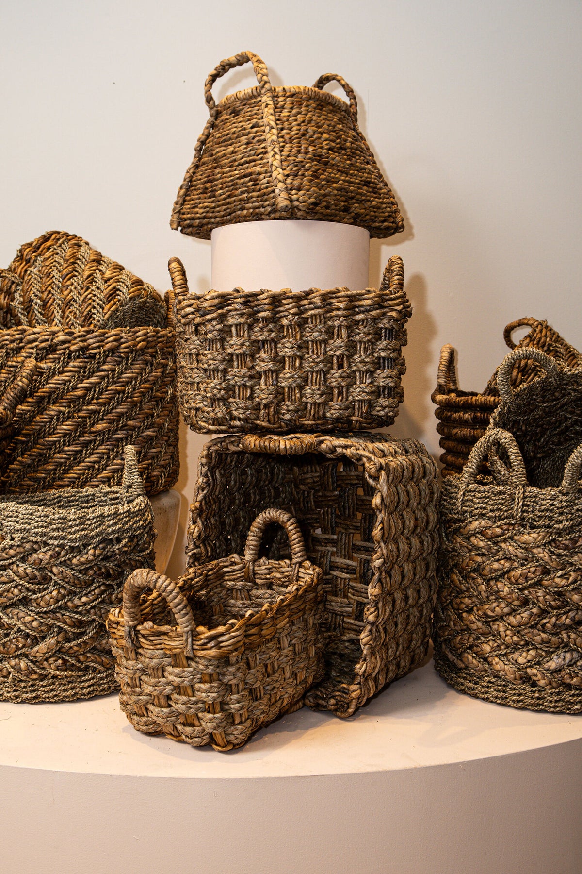 Set di 3 cesti rettangolari Keili in erba marina naturale PTMD