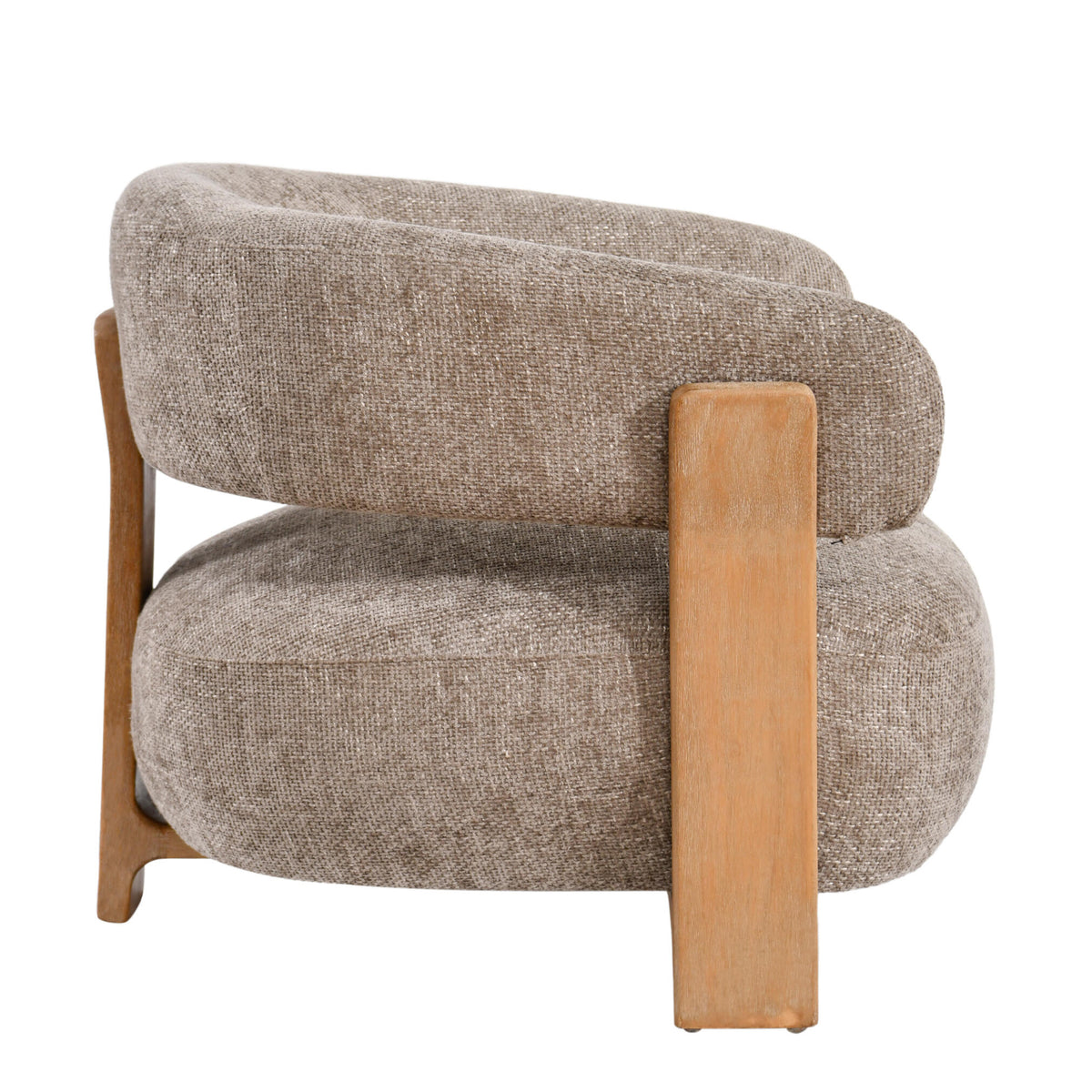 Poltrona Mire Taupe Legacy 3 Mink Legno di caucciù PTMD