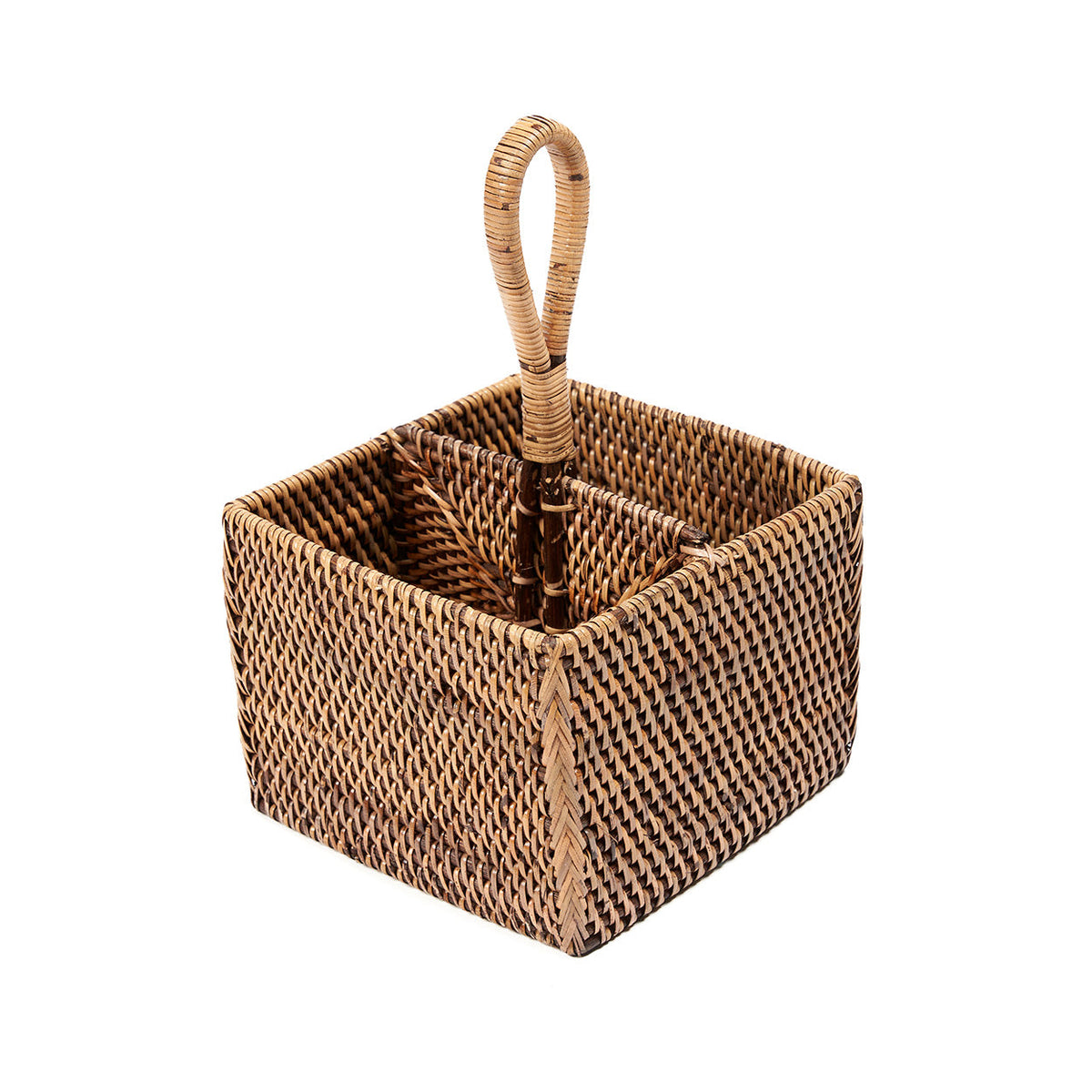 Il Portaposate in Rattan N°2 Marrone Naturale