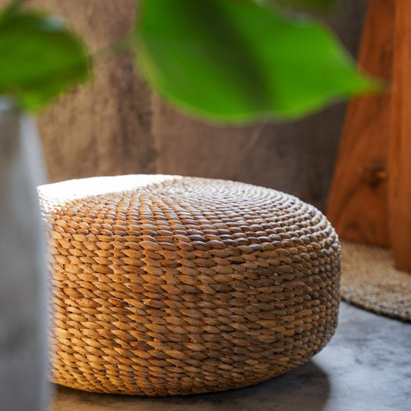 De Hyacint Poef - Naturel - M Bazar Bizar