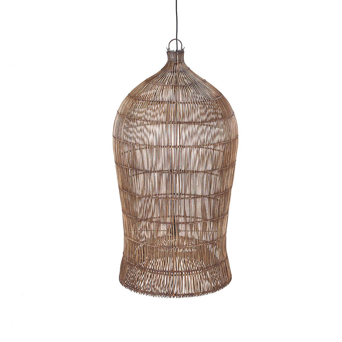 Lampada a sospensione Woven Bell Noce Scuro XL Bazar Bizar