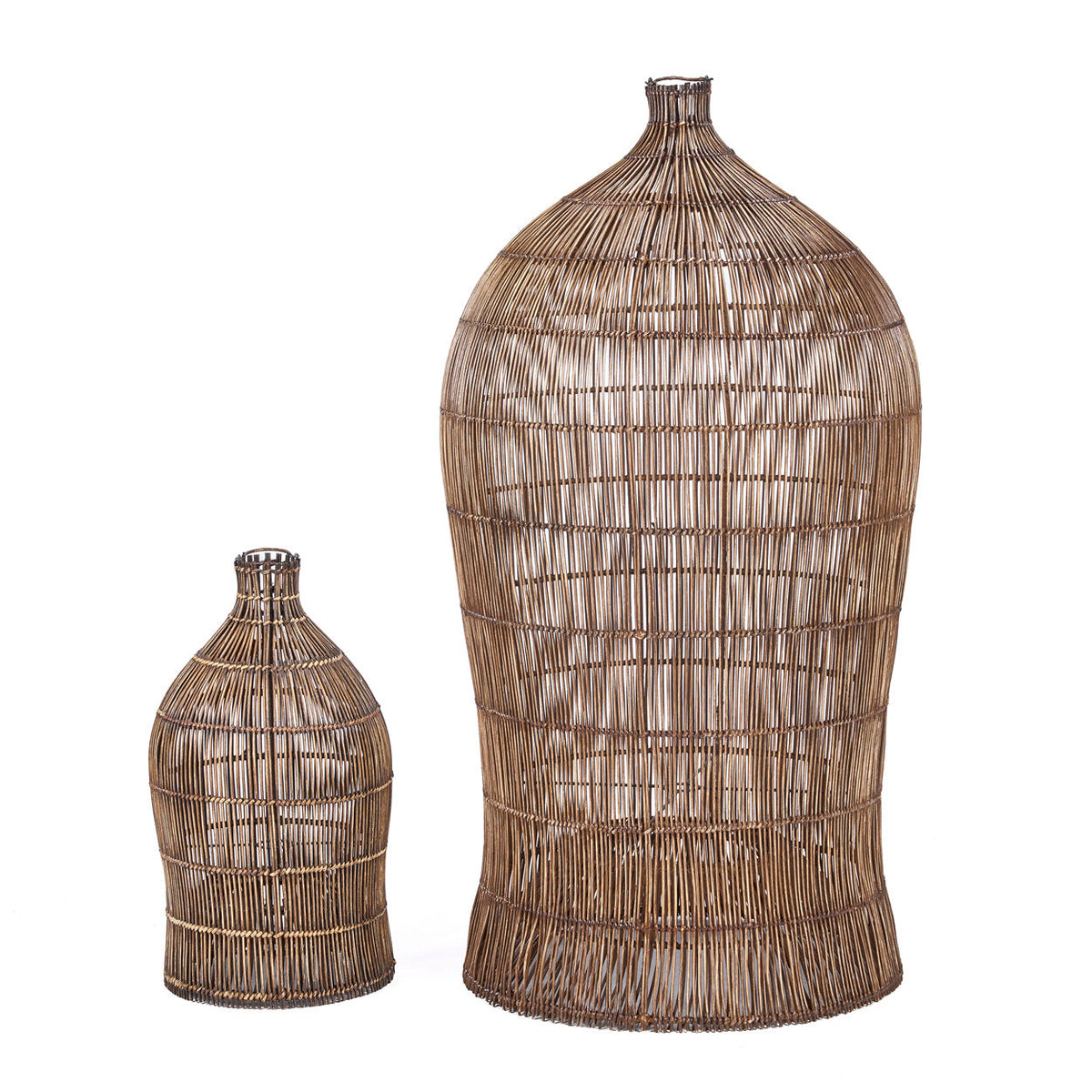 Lampada a sospensione Woven Bell Noce Scuro XL Bazar Bizar