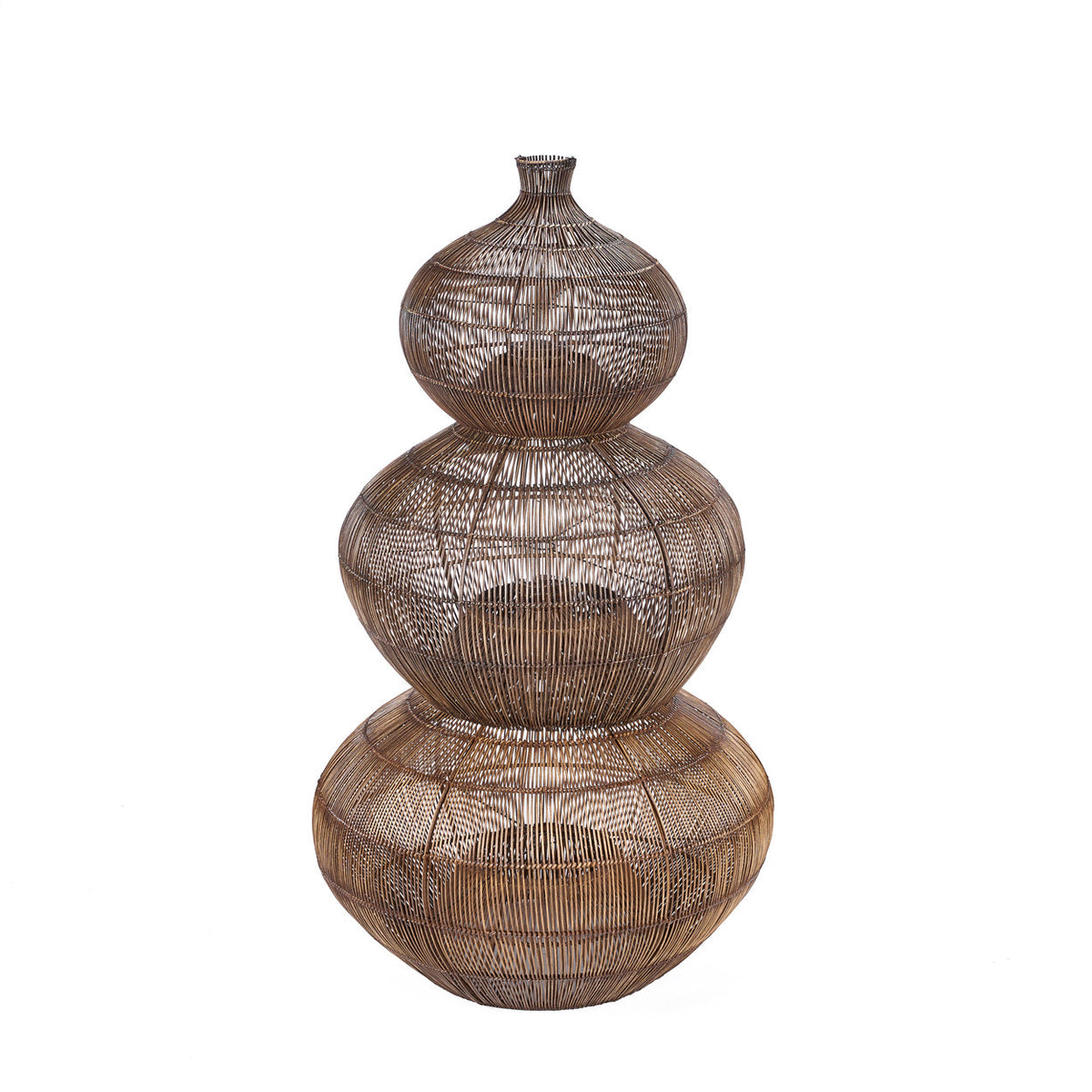 La lampada a sospensione Desert Gourd in noce scuro Large Bazar Bizar