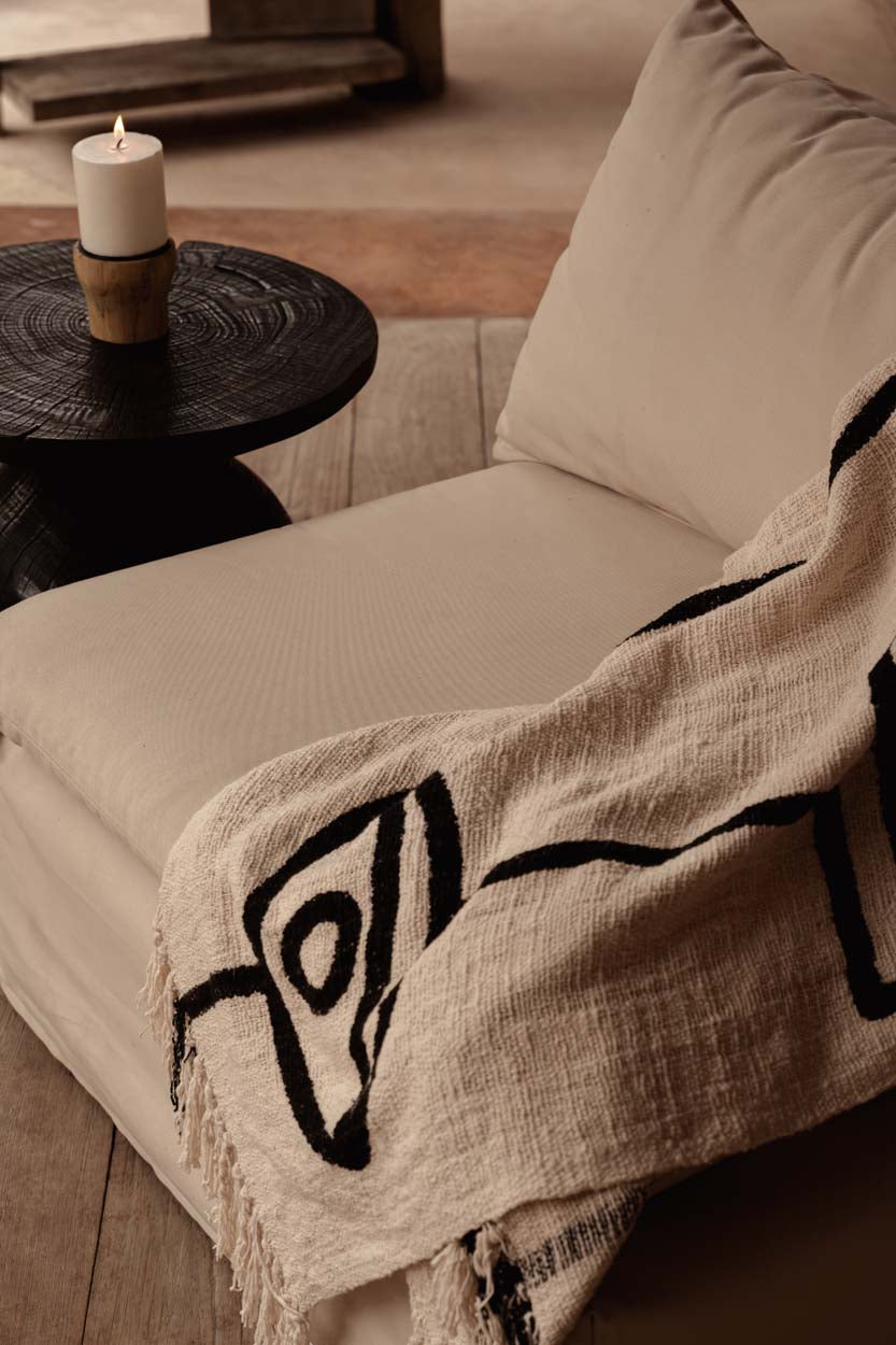 Copripiumino Evil Eye - Nero Naturale Bazar Bizar