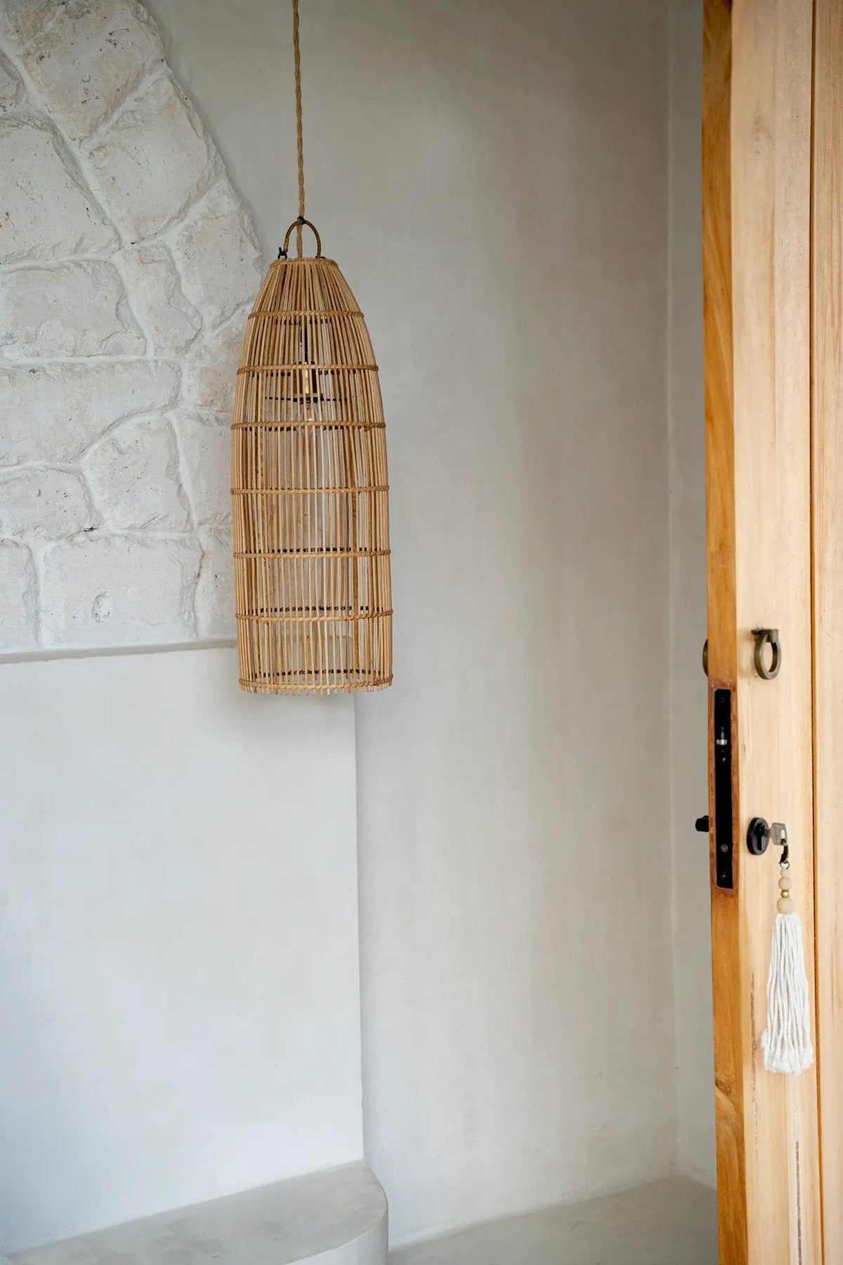 La lampada a sospensione Fish Trap naturale media Bazar Bizar