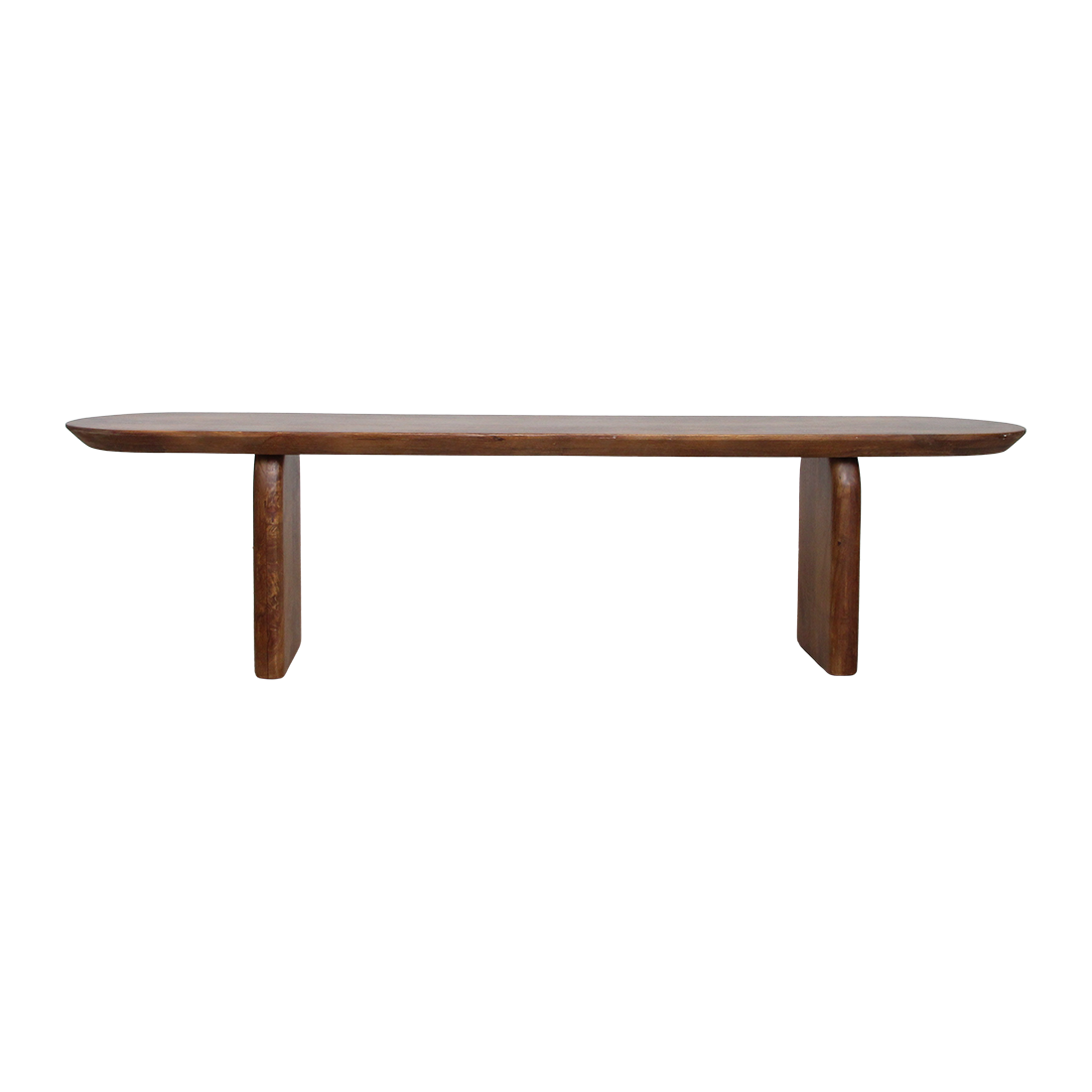 Panca da pranzo Bullnose in legno di mango marrone 180 cm Raw Materials