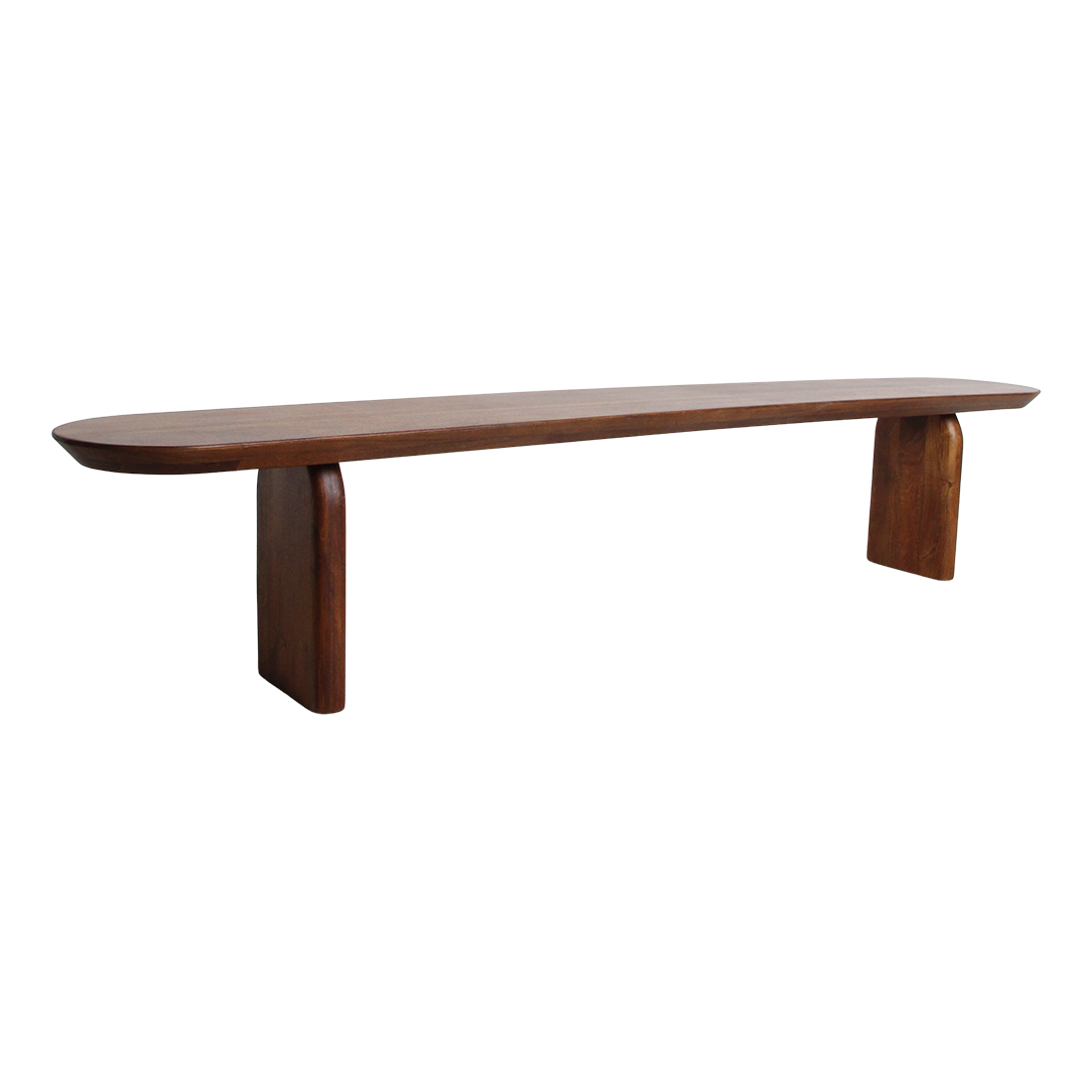 Panca da pranzo Bullnose in legno di mango marrone 240 cm Raw Materials