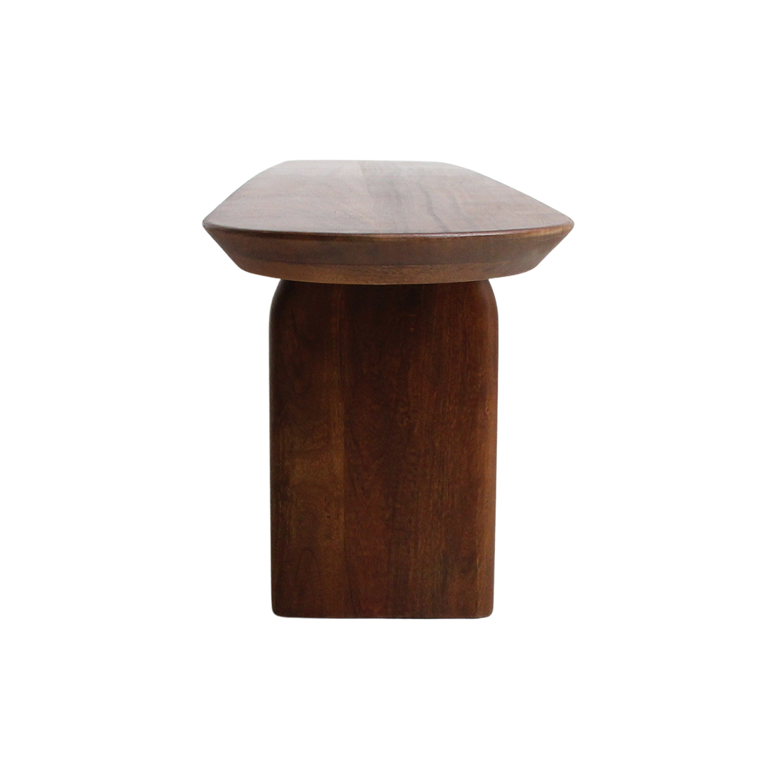 Panca da pranzo Bullnose in legno di mango marrone 240 cm Raw Materials