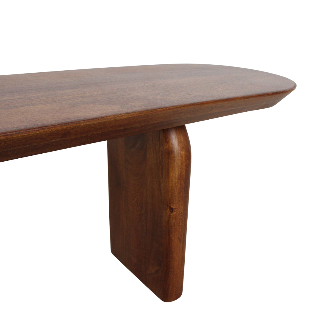 Panca da pranzo Bullnose in legno di mango marrone 240 cm Raw Materials