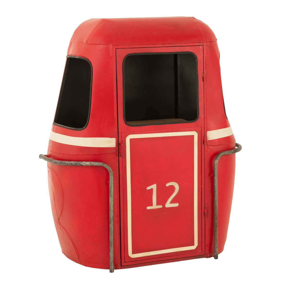 Mobile bar Cable Wagon Ferro/Legno di mango Rosso J-Line