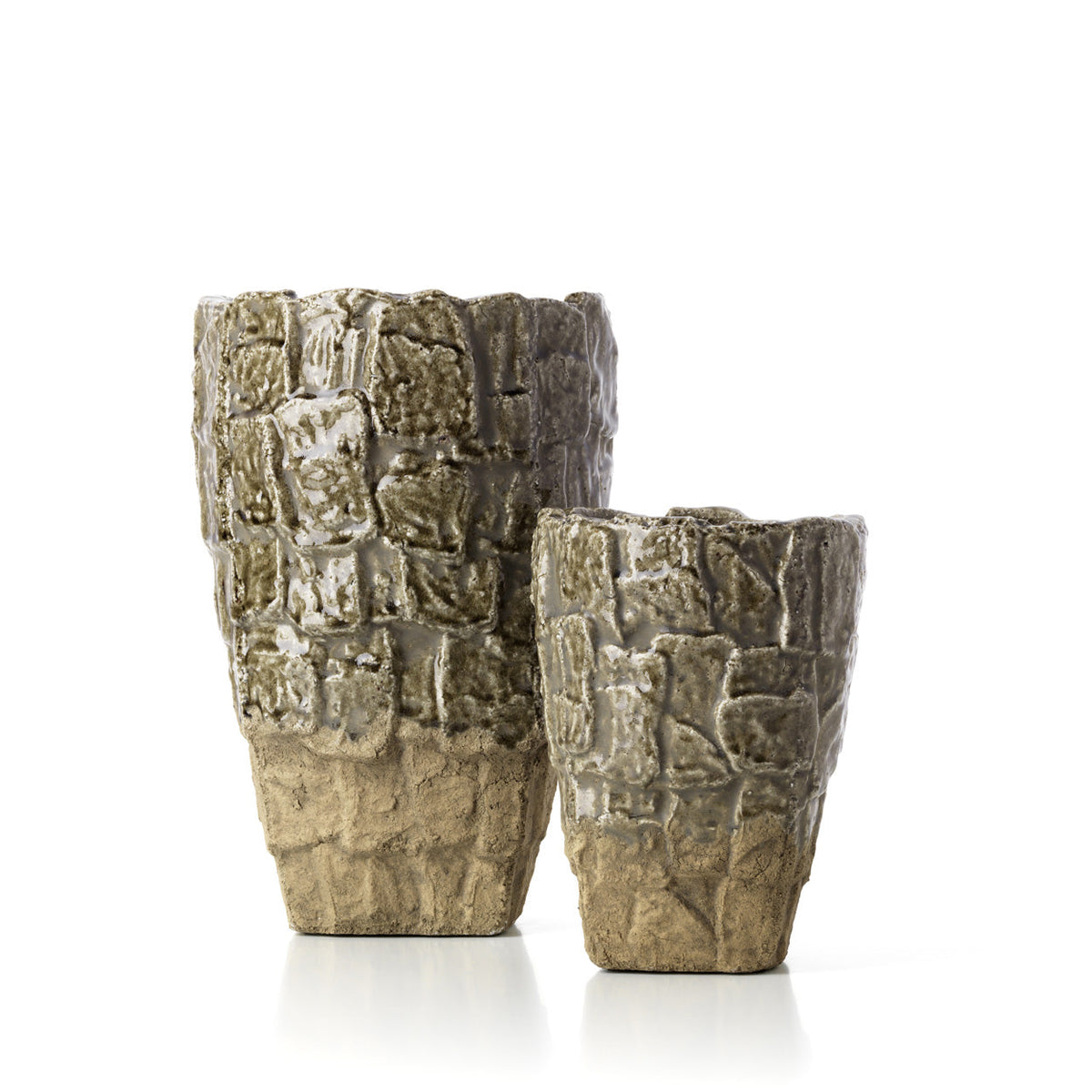 Il Vaso Rock Texture Grigio Pietra Large Bazar Bizar