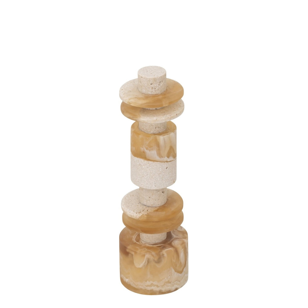 MUST Living Scultura Decorativa Alba Bassa Crema Marrone