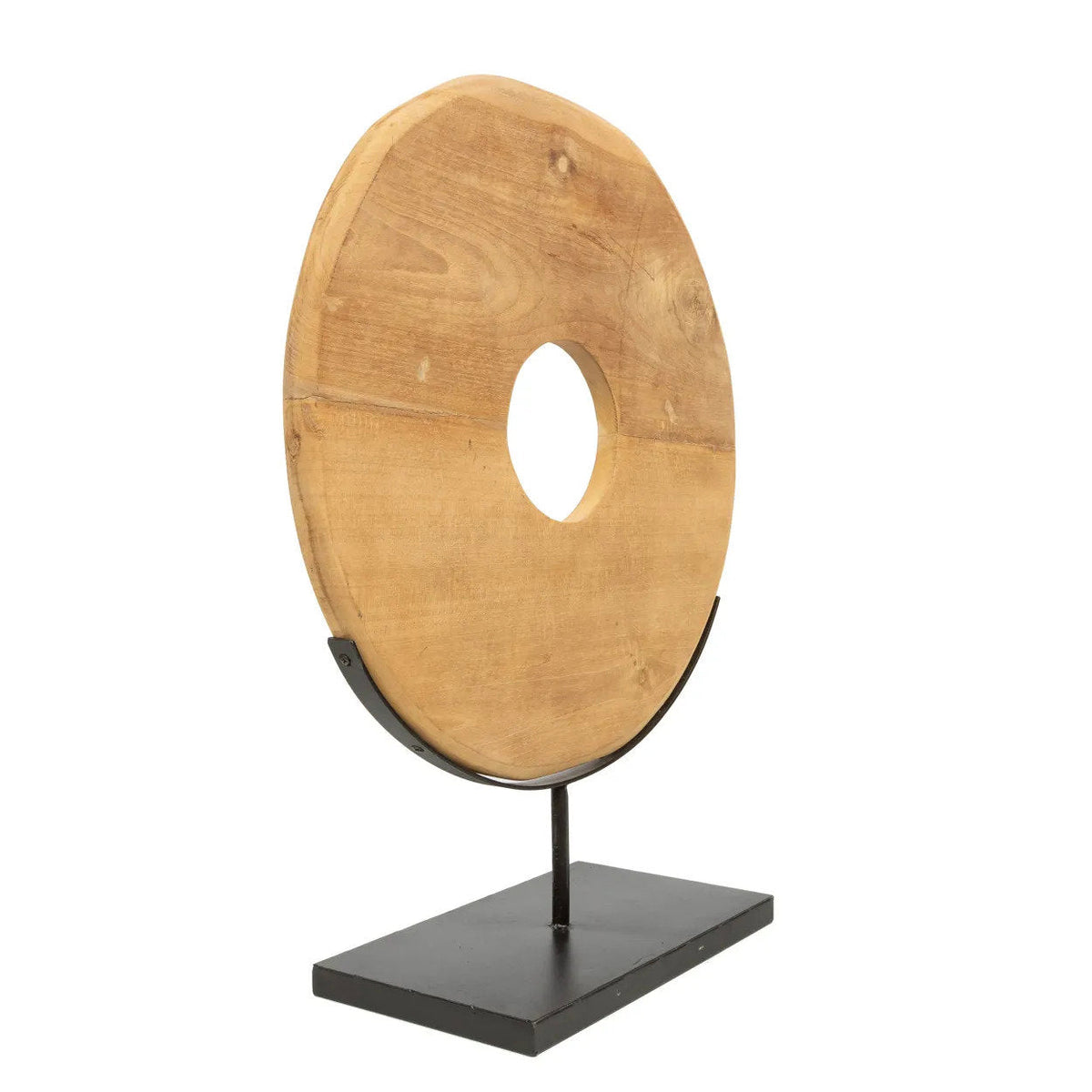 Il disco in teak su supporto Large Bazar Bizar
