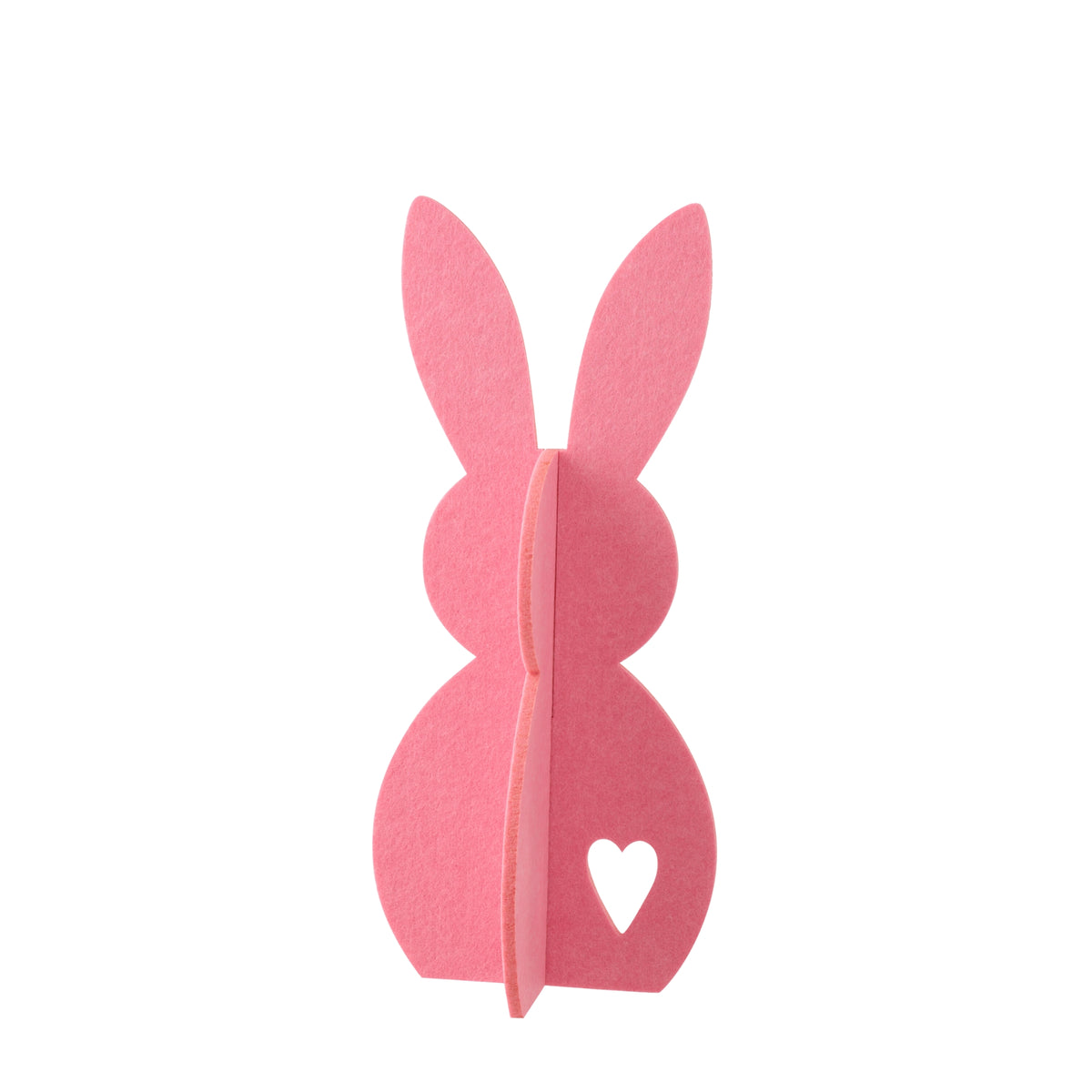 Decorazione pasquale con coniglietto rosa in feltro, set da 3 J-Line