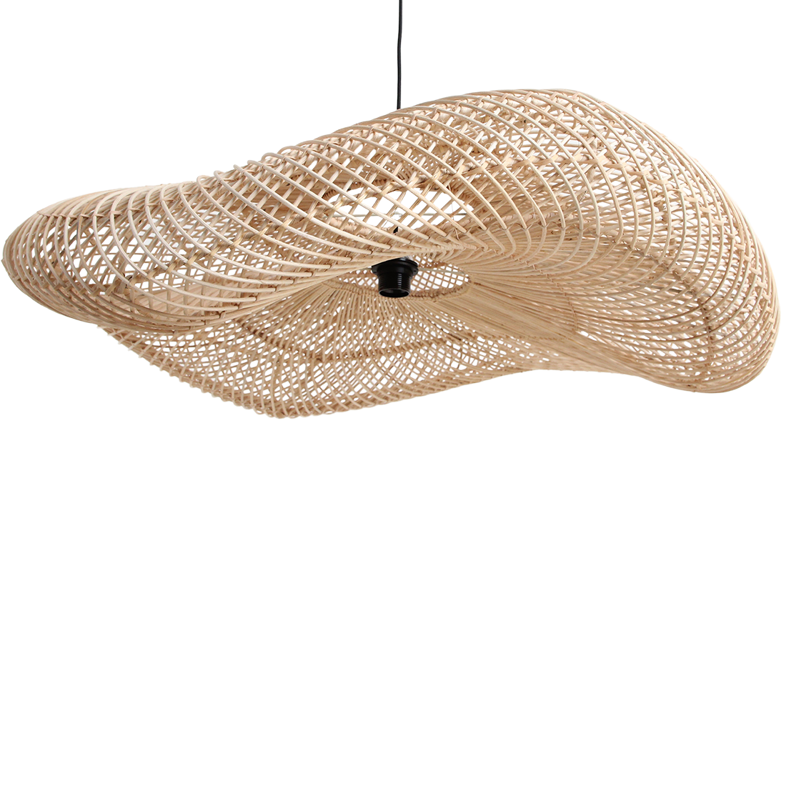 Lampada a sospensione Wave Natural XL Raw Materials