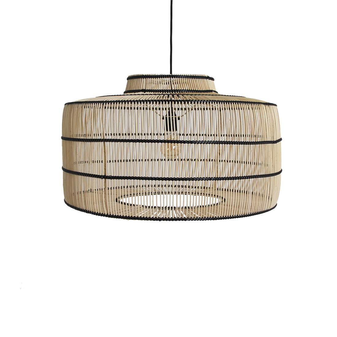 Lampada a sospensione Stella in rattan Raw Materials