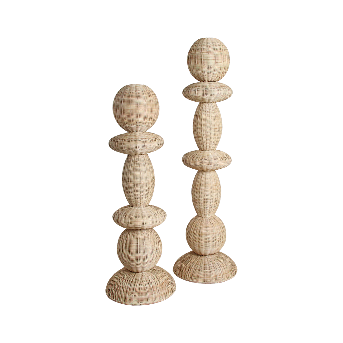 Lampada da terra Tao in rattan - 140 cm Raw Materials